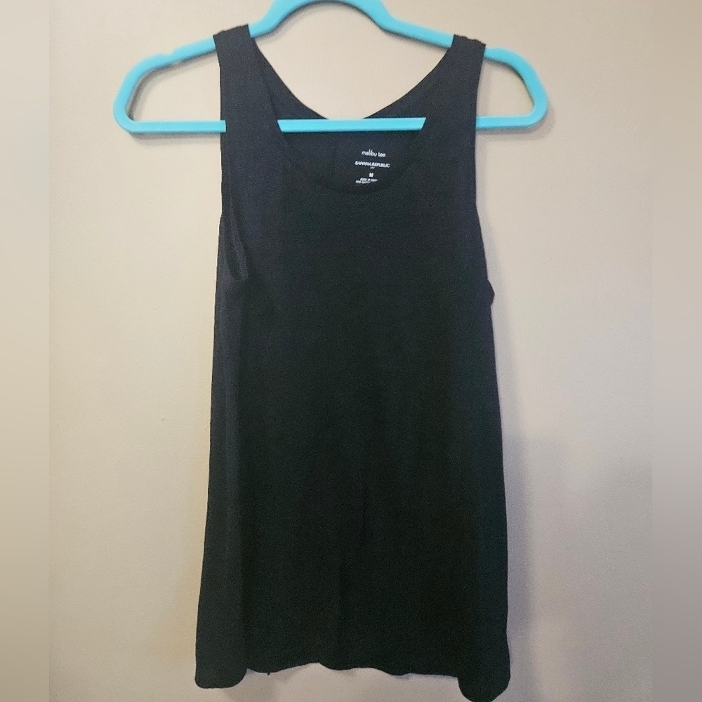 Banana Republic Outlet Malibu Tee Women's Size M Black Tank Top